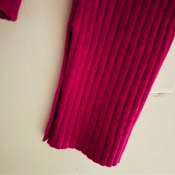 *DONATED* WF NWT Plum Purple Ribbed Sweetheart Neck Long Sleeve Sweater Top - Picture 11 of 14